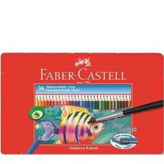Faber Castell 36 lı Metal Kutu Aquarel Boya Kalemi