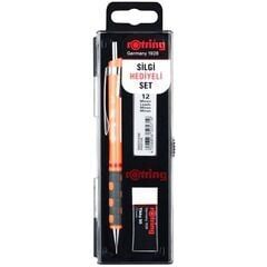 Rotring Tikky 0,7 mm Neon Turuncu Okul Mekanik Kurşun Kalem Seti
