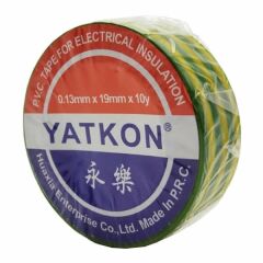Yatkon 19mmX10mt Sarı-Yeşil  İzole Bant