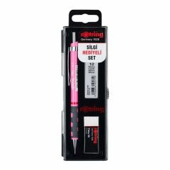 Rotring Tikky 0,7 mm Neon Pembe Mekanik Kurşun Kalem Seti