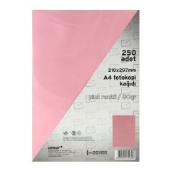 Umur 2412 A4 Pembe 250 li Renkli Fotokopi Kağıdı