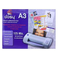 Dosy A3 125 Mic Parlak Laminasyon Filmi