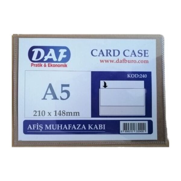Daf A5 Afiş Muhafaza Kabı