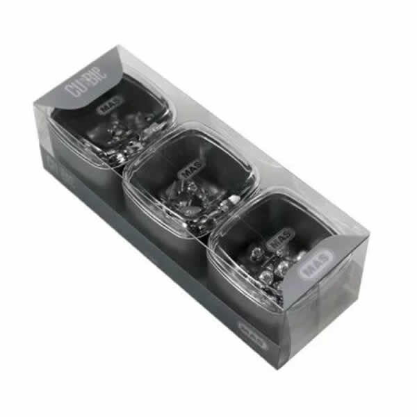Mas 1334 Cubbie Premium Silver 3 lü Pvc Kutu Masaseti Harita Çivisi