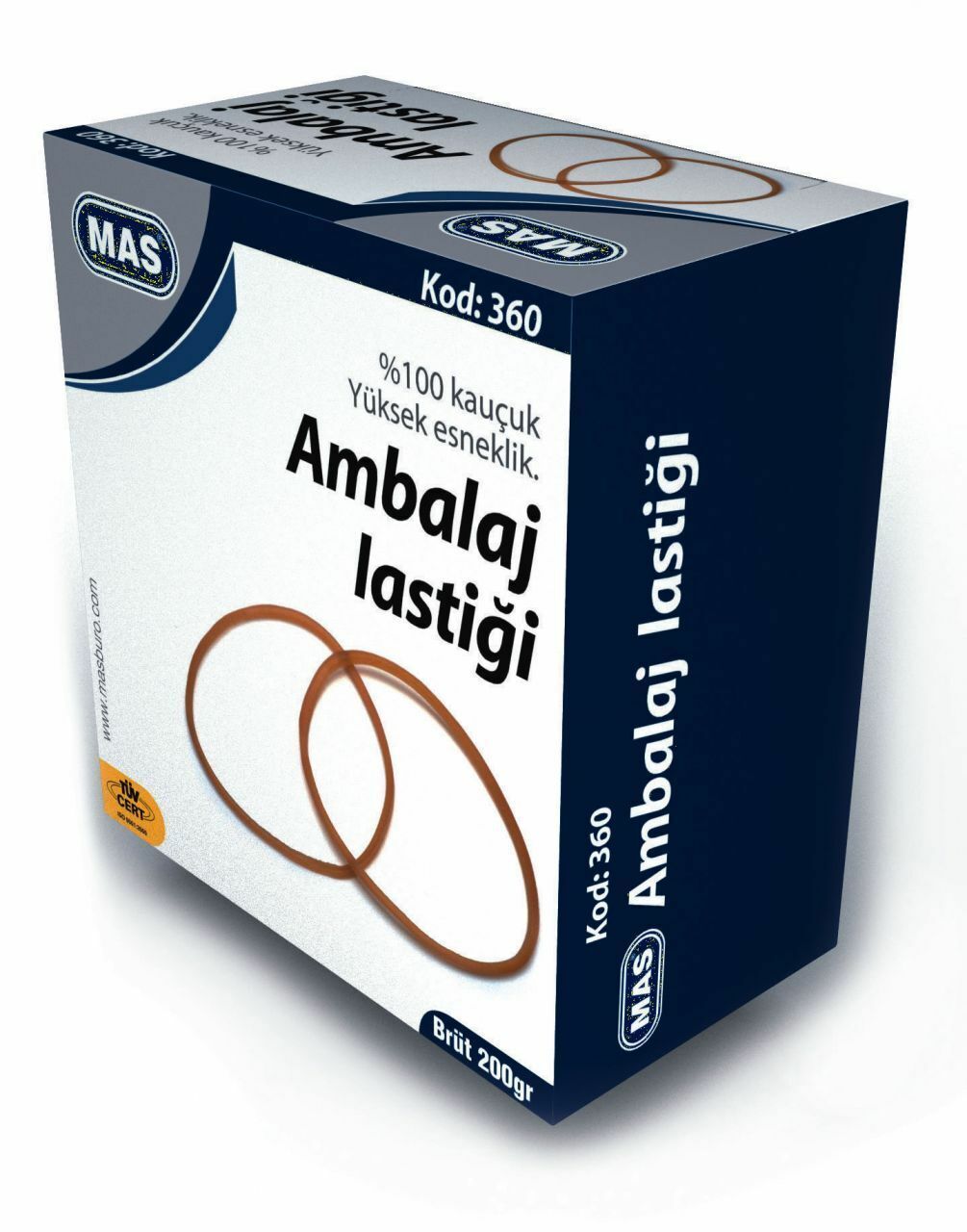 Mas 360 80/50 mm 200 gr %100 Kauçuk Ambalaj Lastiği