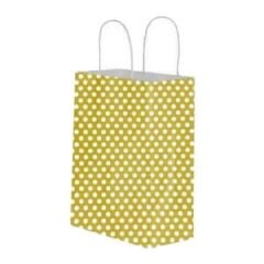 Umur 12x32x40 cm 25 li 90 gr Gold Puantiyeli Karton Poşet
