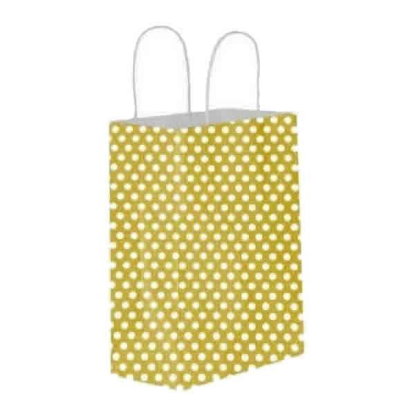Umur 12x32x40 cm 25 li 90 gr Gold Puantiyeli Karton Poşet