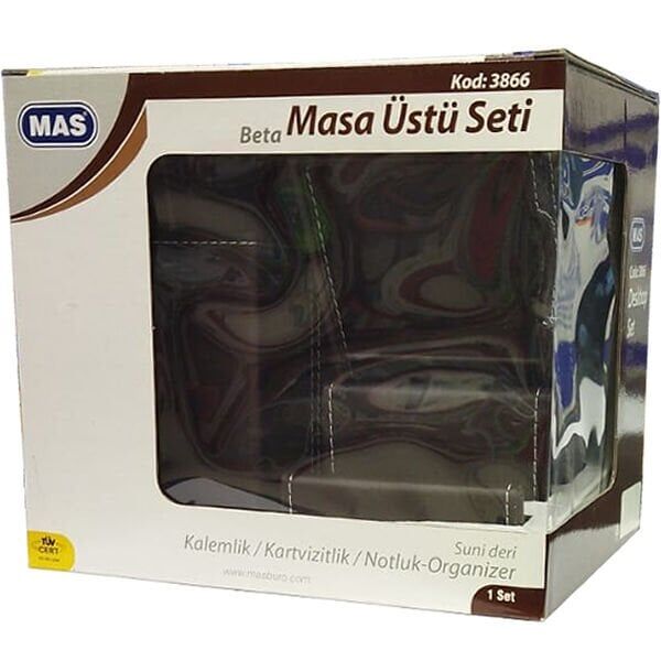 Mas 3866 Beta Kahverengi Deri Masaüstü Seti