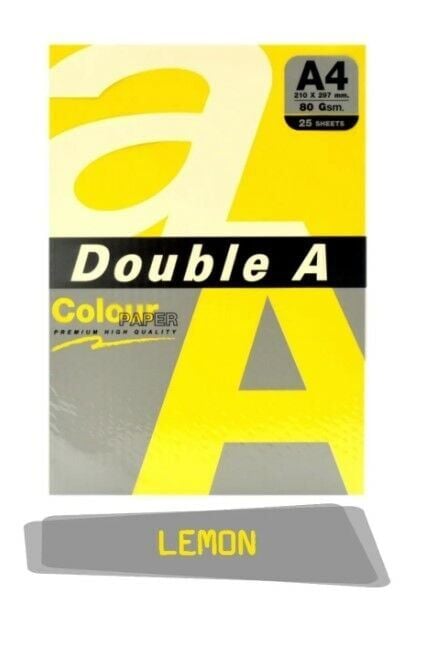 Double A A4 80gr 25li Limon Sarısı Kağıt