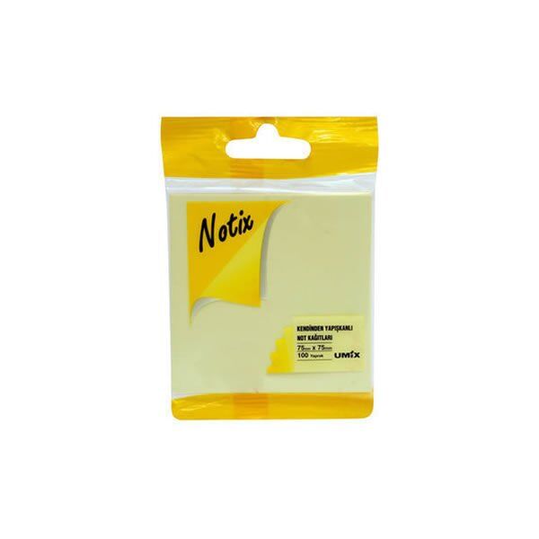 Notix Pastel 75 x75 100 YaprakSarı Asmalı Yapışkanlı Not Kağıdı