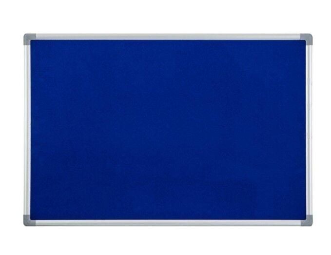 İnter INT-558-M 90x120 Alüminyum Çerçeve Duvara Monte Mavi Çuhalı Pano