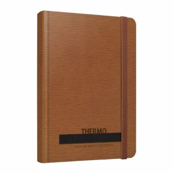 Gıpta Thermo 13x24 120 Yaprak Kareli İplik Dikişli Deri Kapaklı Defter