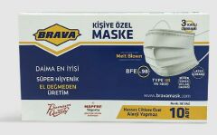 Brava 50 li Telli Beyaz Tekli Ambalaj Maske