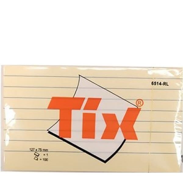 Tix 6514-Rl 75 x127 100 Yaprak Çizgili Yapışkanlı Not Kağıdı