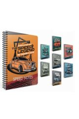 Gıpta Speed Notes A4 100 Yaprak Kareli Spiralli Karton Kapaklı Defter