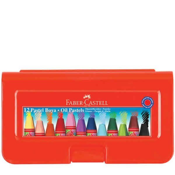 Faber Castell 12 li Altıgen Plastik Kutulu Pastel Boya