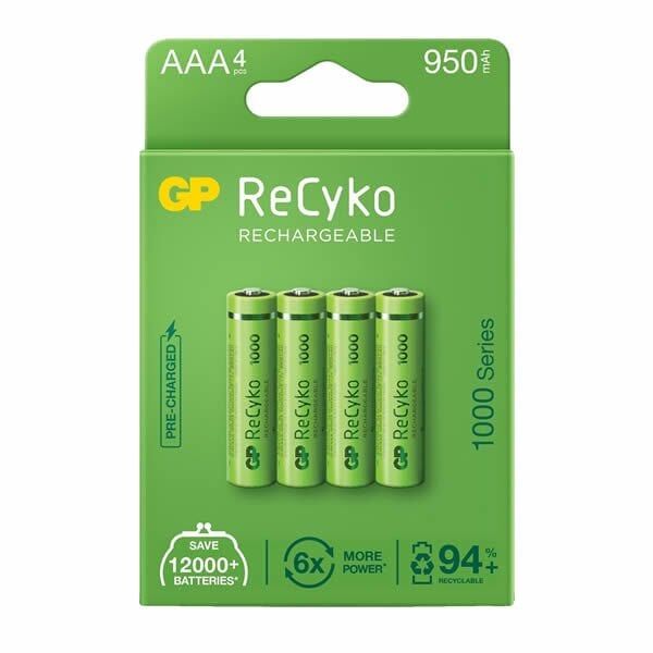 Gp 4 lü 1000 Mah Şarj Edilebilir İnce Kalem Pil