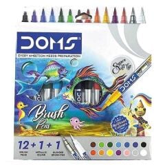 Doms 8137 14 Renk Brush Pen