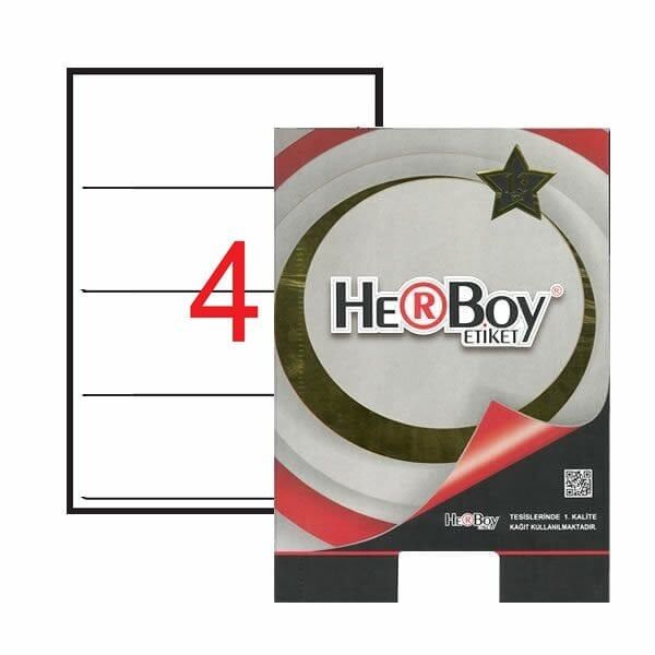Herboy HB-1404 210mmX74,25mm Beyaz Lazer Etiket