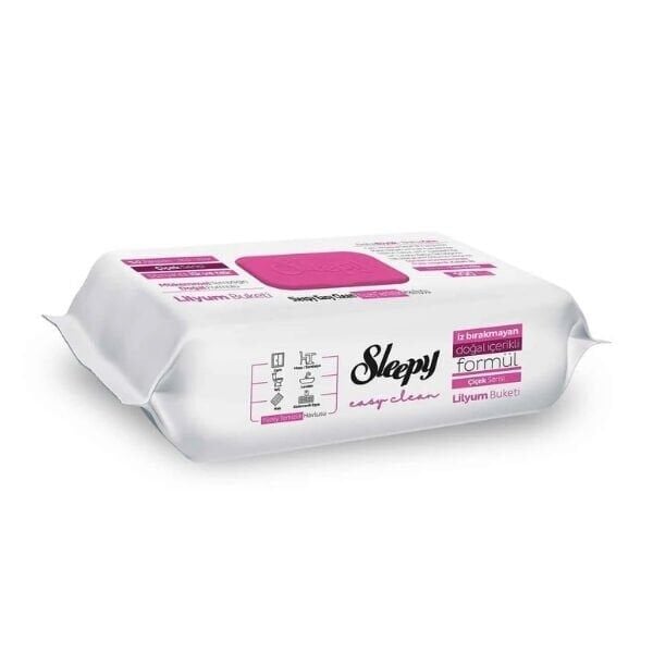 Sleepy Easy Clean Lilyum Buketi 100 Lü Yüzey Temizlik Havlusu