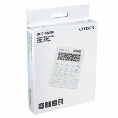 Citizen SDC-812NRWHE Beyaz Hesap Makinesi