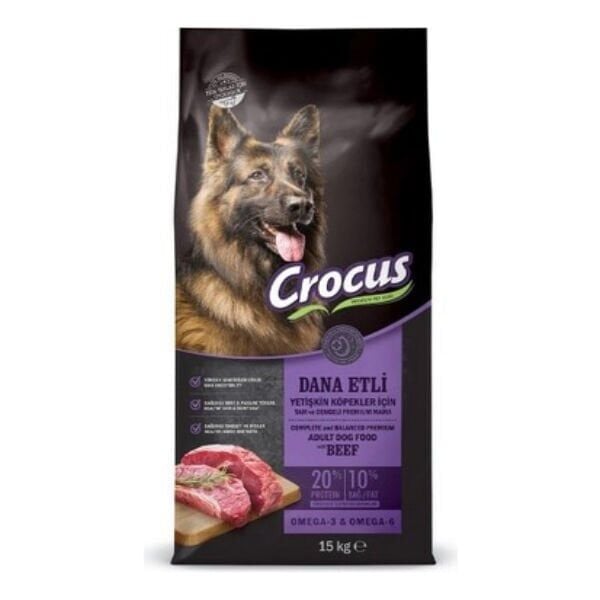 Crocus 15 kg Biftekli Pirinçli Yetişkin Köpek Maması