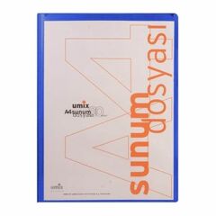 Umix U1106P Önden Cepli A4 80 Yaprak Mavi Sunum Dosyası