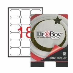 Herboy HB-1018 63,5mm x 46,6mm Beyaz Lazer Etiket