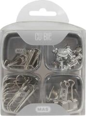Mas 1330 Cubbie Premium Silver 4 lü Pvc Kutu Masaseti Harita Çivisi