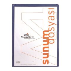 Umix U1107P Önden Cepli A4 100 Yaprak Lacivert Sunum Dosyası