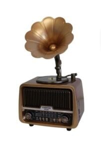 Everton Rt-601 Gramafonlu Bluetooth Fm/Usb/Tf/Aux Şarjlı Nostaljik Radyo
