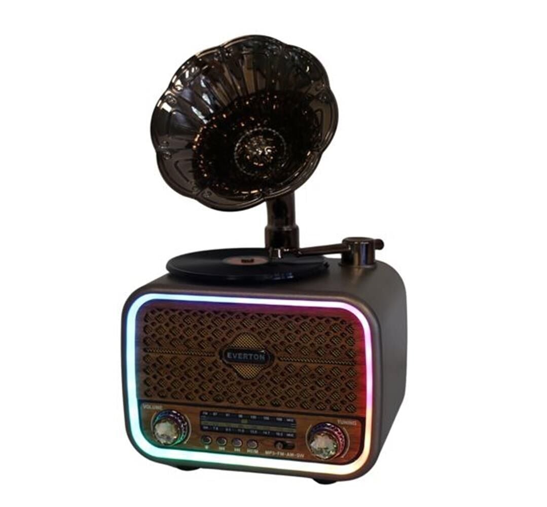 Everton Rt-709 Gramafonlu Bluetooth Fm/Usb/Tf/Aux Şarjlı Nostaljik Radyo