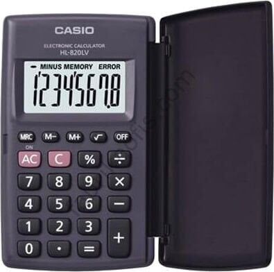 Casio HL-820LV-BK 8 Haneli Siyah Hesap Makinesi
