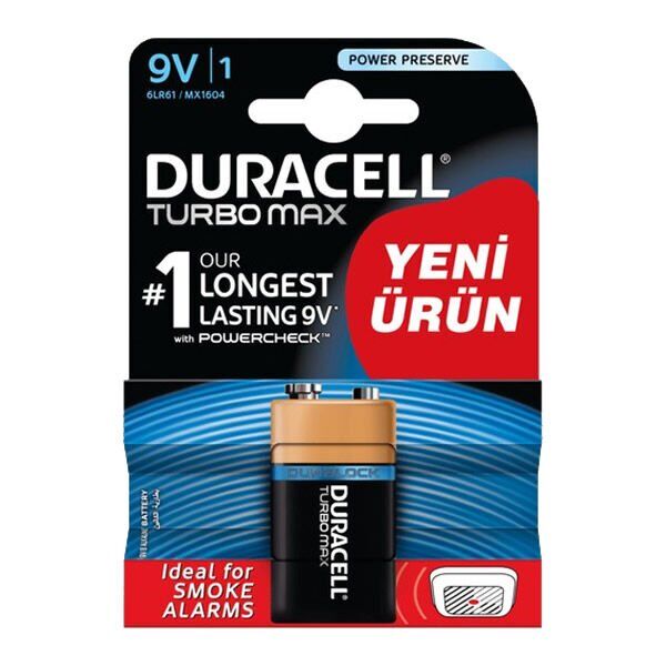 Duracell Turbo Max 9V Pil