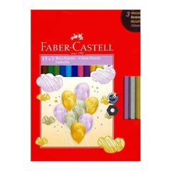 Faber Castell 15+3 Metalik Renk Hediyeli Boya Kalemi