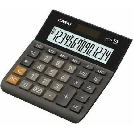 Casio MH-14-BK 14 Haneli Siyah Hesap Makinesi