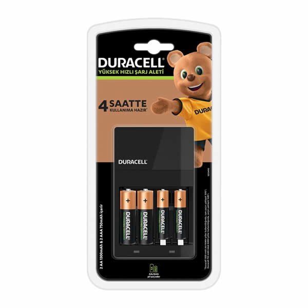 Duracell CEF14 2 AA Pil Şarj + 2 li Duracell Şarjlı Pil
