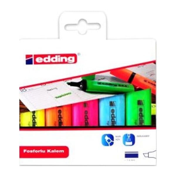 Edding E-344 5 li Karışık Renk Fosforlu Kalem
