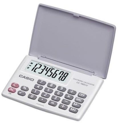Casio LC-160LV-WE 8 Haneli Beyaz Hesap Makinesi