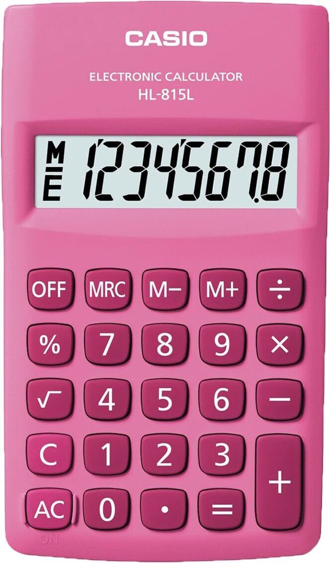 Casio HL-815L-PK 8 Haneli Pembe Hesap Makinesi