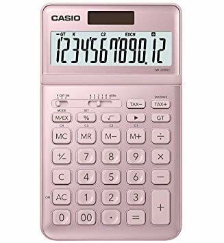 Casio JW-200SC-PK 12 Haneli Pembe Hesap Makinesi