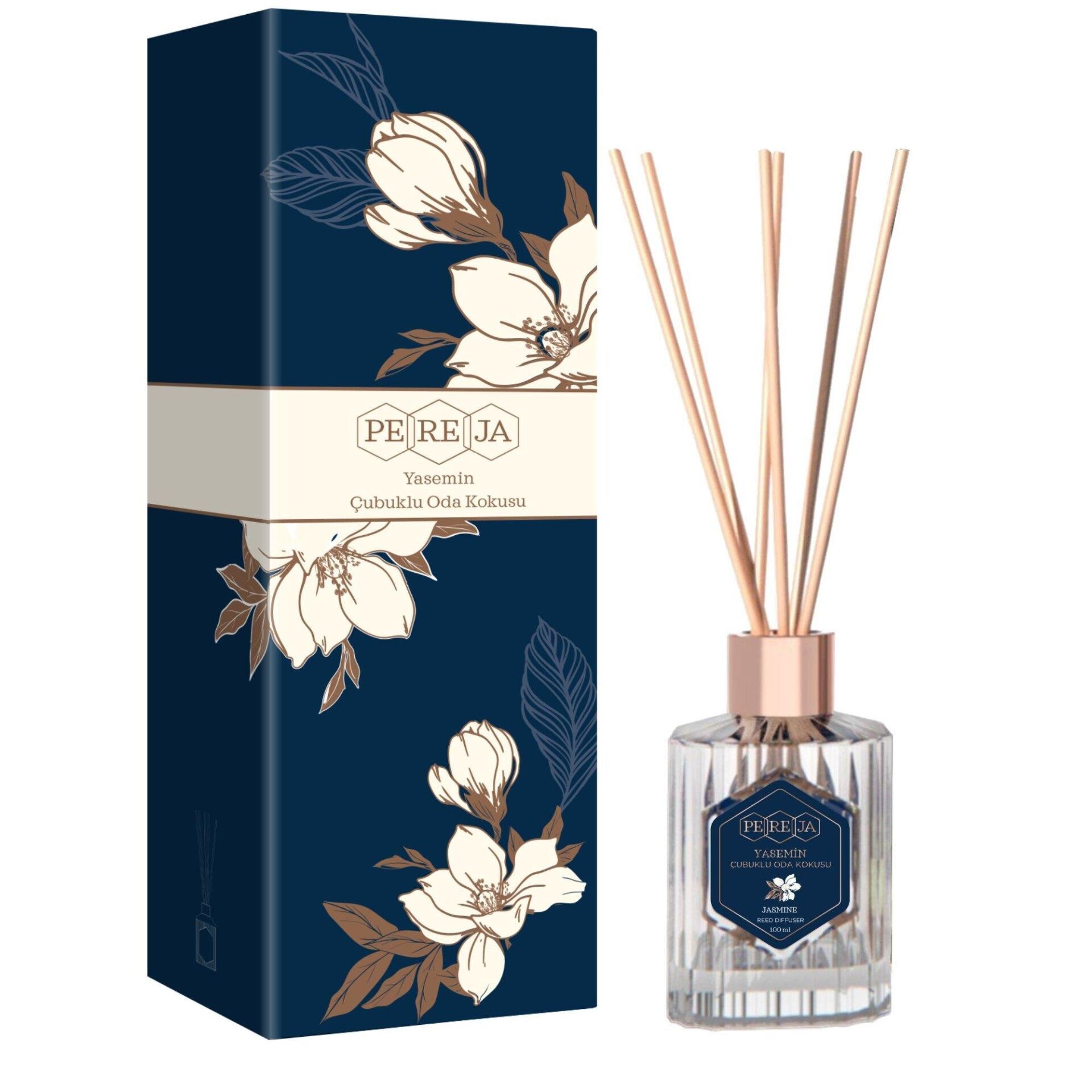 Pereja 100 ml. Reed Diffuser Yasemin Çubuklu Oda Kokusu