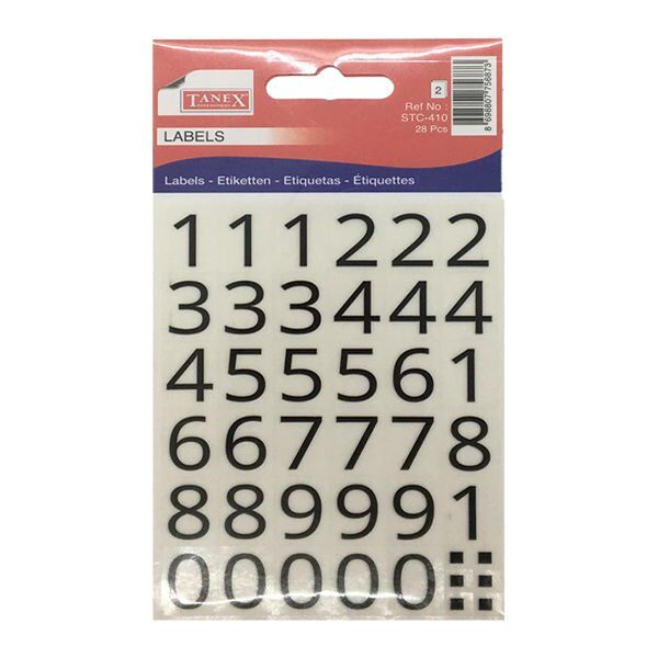 Tanex STC-410 2 li Şeffaf Rakam Etiketi
