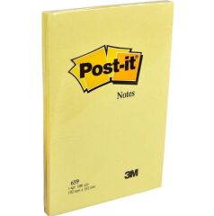 Post-it 659 102x152 100 Yaprak Sarı Renk Not Kağıdı
