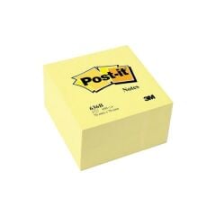 Post-it 636B 76x76 450 Yaprak Sarı Renk Yapışkanlı Küp Not Kağıt
