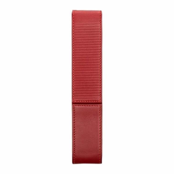 Lamy 315 Kırmızı 2 li Çizgili Deri Kılıf