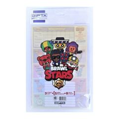 Gıpta 5718 16 x24 Brawl Star 3 Yaprak Ders Programlı Okul Etiketi