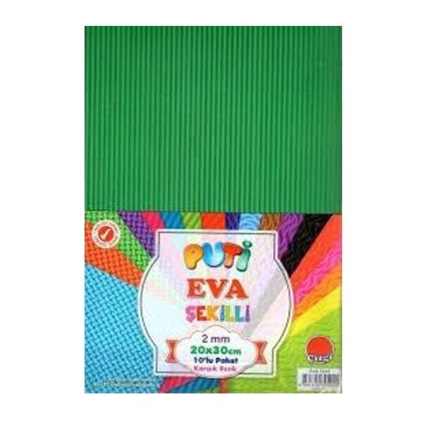 Puti 5244 A4 10 lu Karışık Renk Çizgi Eva