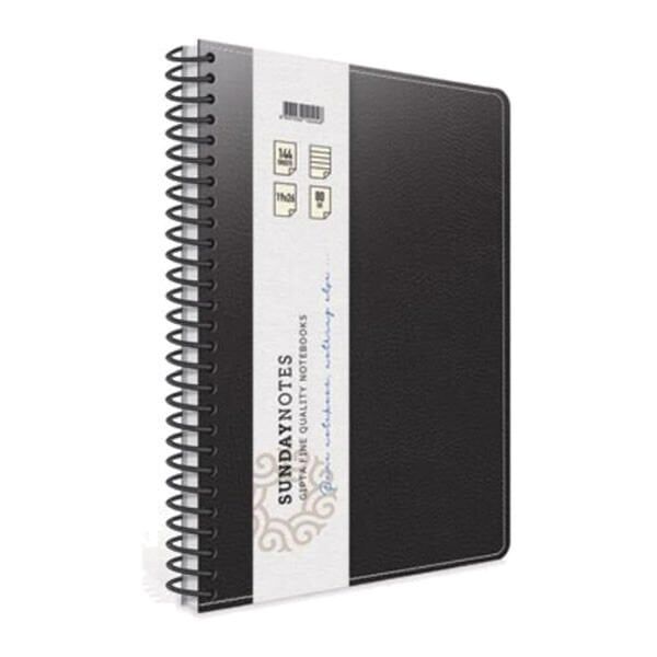 Gıpta Sunday Notes 19x26 140 Yaprak Çizgili Spiralli Deri Kapaklı Defter