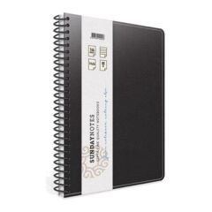 Gıpta Sunday Notes 19x26 140 Yaprak Çizgili Spiralli Deri Kapaklı Defter